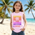 thumbnail image 3 of SGMVNU 2 Pack Girls' Tank Tops Casual Sleeveless Tropical Print Summer Beach T-Shirt Teen Kids Cute Camis Tanks, Size 2-3 Years, Pink, Blue, 3 of 6