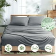 thumbnail image 3 of PHF Bamboo Bed Sheet Sets, 4 Pieces Queen Silky Soft Bedding Sheets, 1800 Thread Count 16 Inch Deep Pockets, Grey, 3 of 8