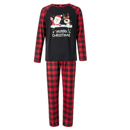 

shucnskos Womens Christmas Pajamas Matching Family Christmas Pajamas Adult Kids Sleepwear Nightwear Loungewear Pyjama Sets Red Women s Polyester T-Shirt