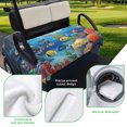 thumbnail image 5 of Golf Cart Seat Covers for 2 Seater,Cartoon Fish Microfiber Cart Seat Towel Blanket,Blue Colorful Sea Ocean Seagrass Coral Absorbent Breathable Non Slip Bench Seats Protector for Golf Course 51"x31", 5 of 9