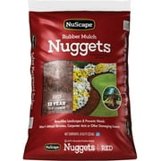 INTERNATIONAL MULCH New NuScape NS8RD Rubber Mulch Nuggets Ground Cover, Red, 0.8 Cu.ft.,Each