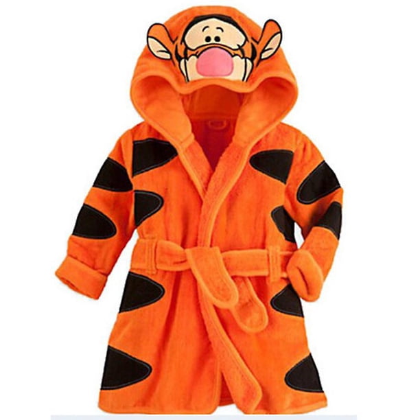 Albornoz de forro polar con capucha para niño y niña, pijama para dormir