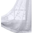 thumbnail image 5 of sheetsnthings Embroidered Brook 108-Inch Wide x 96-Inch Long, Set of 2 Grommet Top Sheer Window Curtains, White, 5 of 5