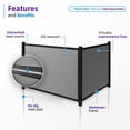 thumbnail image 6 of 4ft H x 6ft W WamBam Privacy Fence Panel, Composite Fence Kit with Aluminum Frame, Woodgrain Boards, No-Dig Install, UV Resistant Outdoor Fence for Backyard Patio or Pool, Slate Grey BLI19117, 6 of 10