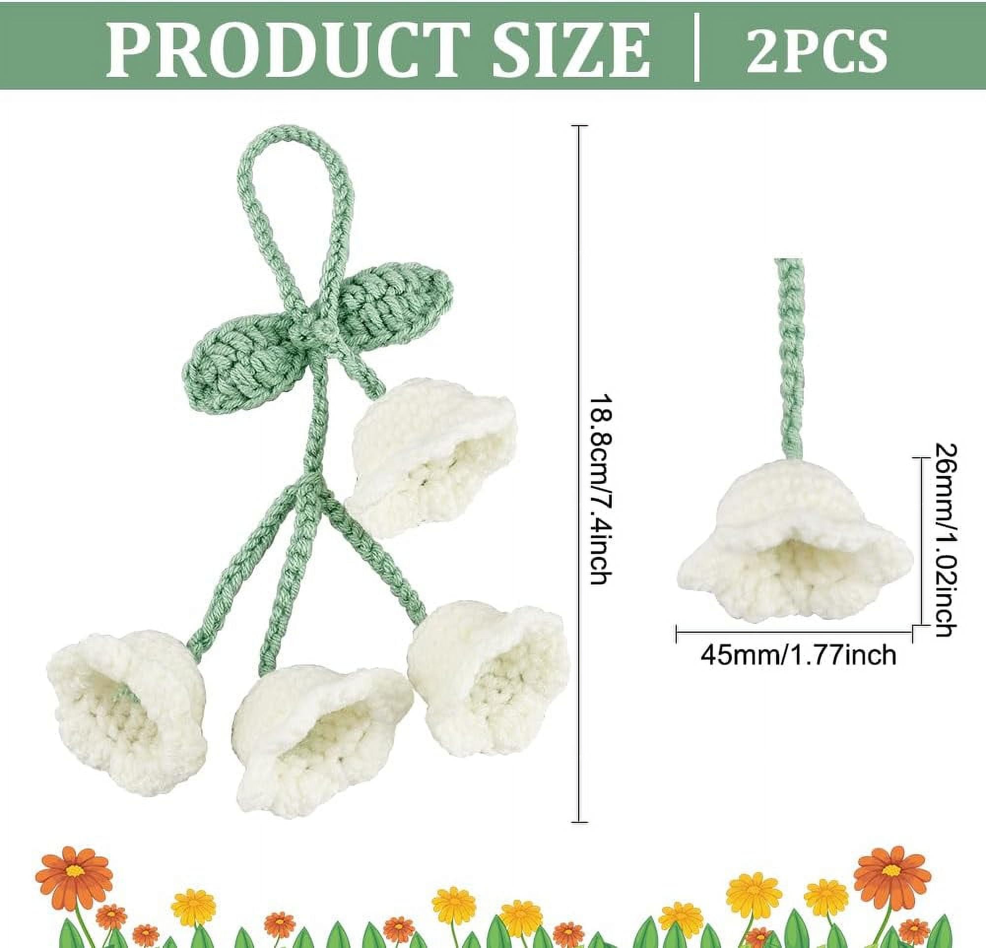 Blingcute  Crochet Lily of the valley Car Mirror Hanging Decor