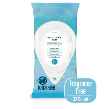 Summer’s Eve Fragrance Free Gentle Daily Feminine Wipes, 32 Ct