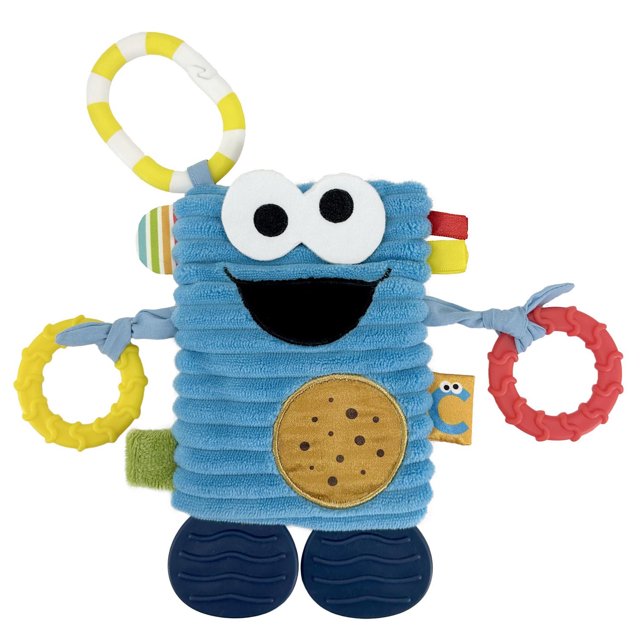 Kids Preferred Sesame Street Cookie Monster Tug and Tag Plush Activity Toy