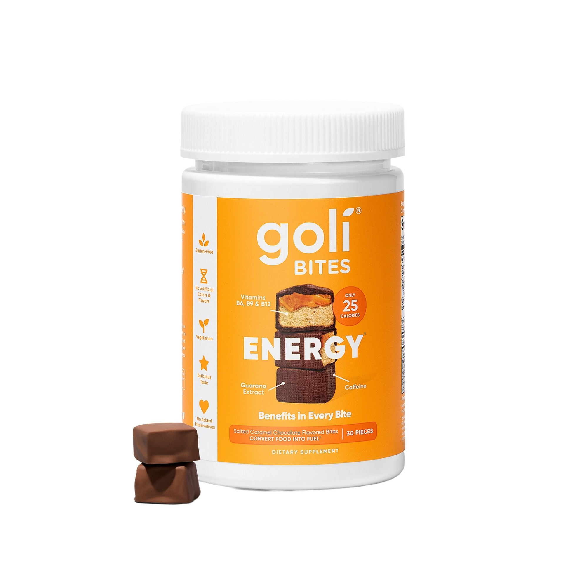 Goli Nutrition Energy Bites, Salted Chocolate Caramel, 30 Count