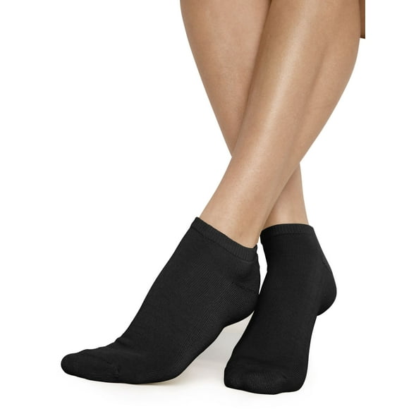 Hanes ComfortSoft Women`s Liner Socks, 9-11, Black