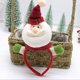 thumbnail image 5 of Naiovety Navidad 3D muñeca diadema muñeco de nieve banda para el cabello sombrero de invierno accesorios de estilo de Navidad aro fiesta Papá Noel, 5 of 6