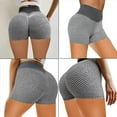 thumbnail image 3 of Textured Peach Lifting Shorts for Women Scrunch Butt High Waist Yoga Shorts Workout Sexy Leggings, 3 of 9