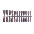 thumbnail image 2 of 24 Pieces False Nails Shimmering Powder Full Cover Coffin Fingernails DIY Accessory Style Fingernail Patch Nail Tips Manicure Art Tool for Home Salon pink, 2 of 8