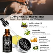 Beard Grooming Kit - Beard Growth Kit with Beard Oil Growth, Beard Balm, Beard Comb, Beard Brush, Beard Kit Mens Gifts for Birthday Husband Boyfriend Dad Brother