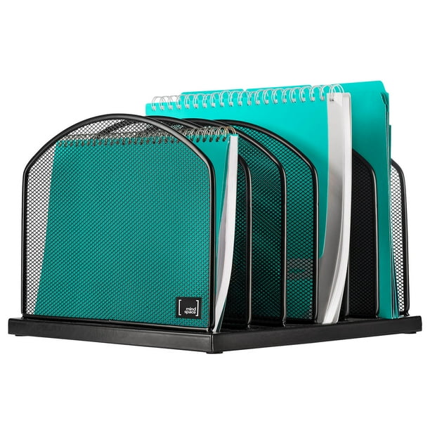 Desktop File Organizer Sorter by Mindspace with 6 Vertical Compartments