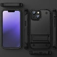 thumbnail image 6 of Allytech for iPhone 15 Rugged Case, Military Grade Shockproof Anti-Stain Heavy Duty Hybrid Fashion Case with Invisible Kickstand, Soft TPU + Hard PC Case for iPhone 15 - Black, 6 of 7