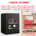 thumbnail image 5 of SYSENFO 3.5 Cuft Large Safe Box, Digital Keypad Home Security Safe With Fireproof Bag & Alarm System(Black), 5 of 10