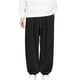 thumbnail image 2 of Pantalones largos para hombre, de ocio, de color liso, con botones, cintura elástica y cordón ajustable, de poliéster., 2 of 5