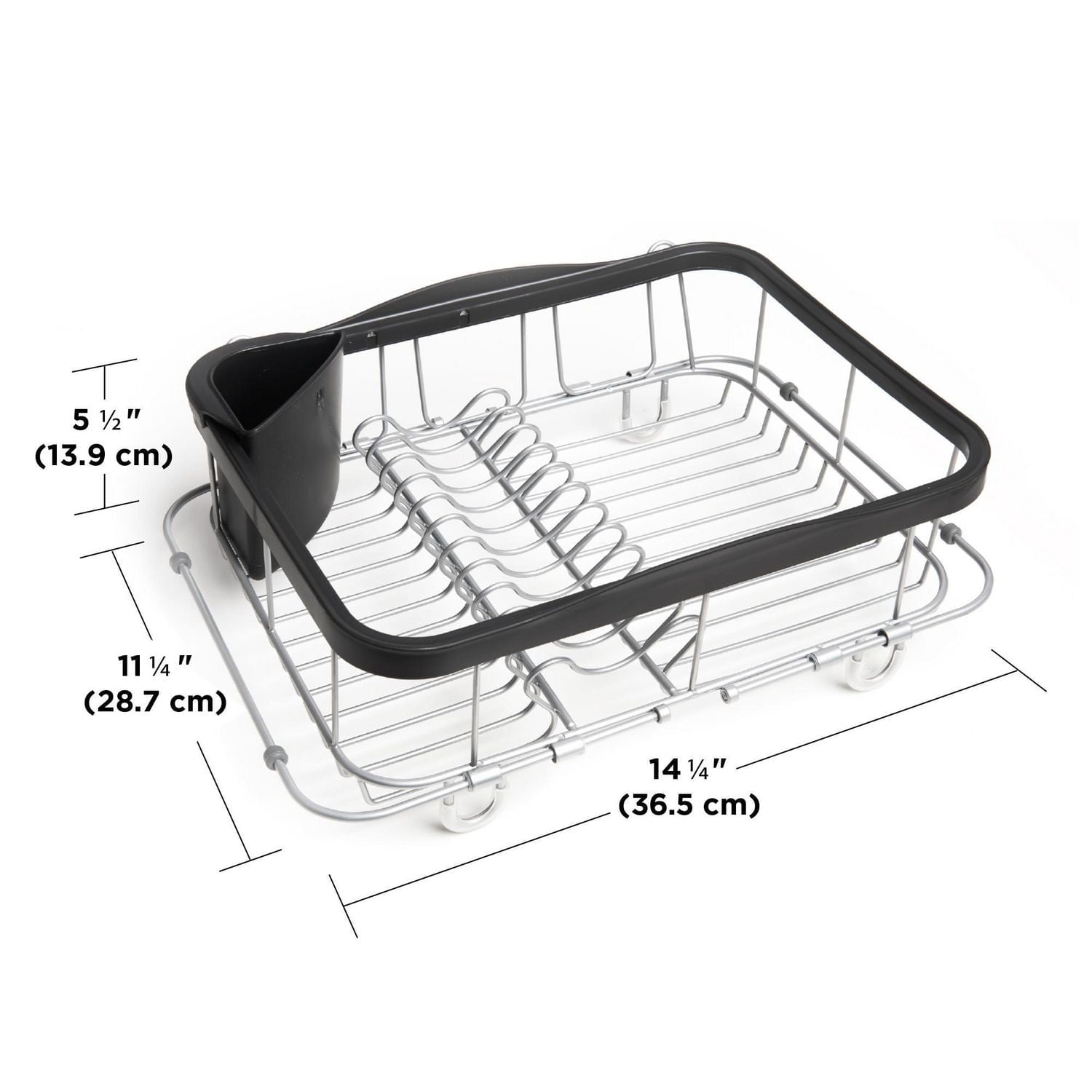 Umbra Sinkin Dish Drying Rack,Black/Nickel