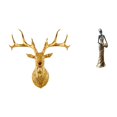thumbnail image 1 of Estatua de cabeza de ciervo,Decoración de pared con cabeza de ciervo,animales,adorno para el hogar,Esculturas de alce de pared con cabeza de ciervo de resina para oficina,Figura de mujer, 1 of 8