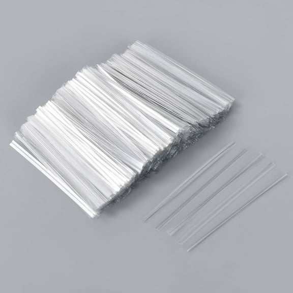 Namzi 1000Pcs Twist Ties 4" Bread Ties Closure Tie for Tying Bread, Candy, Cookies, Gift Bags-Silvery