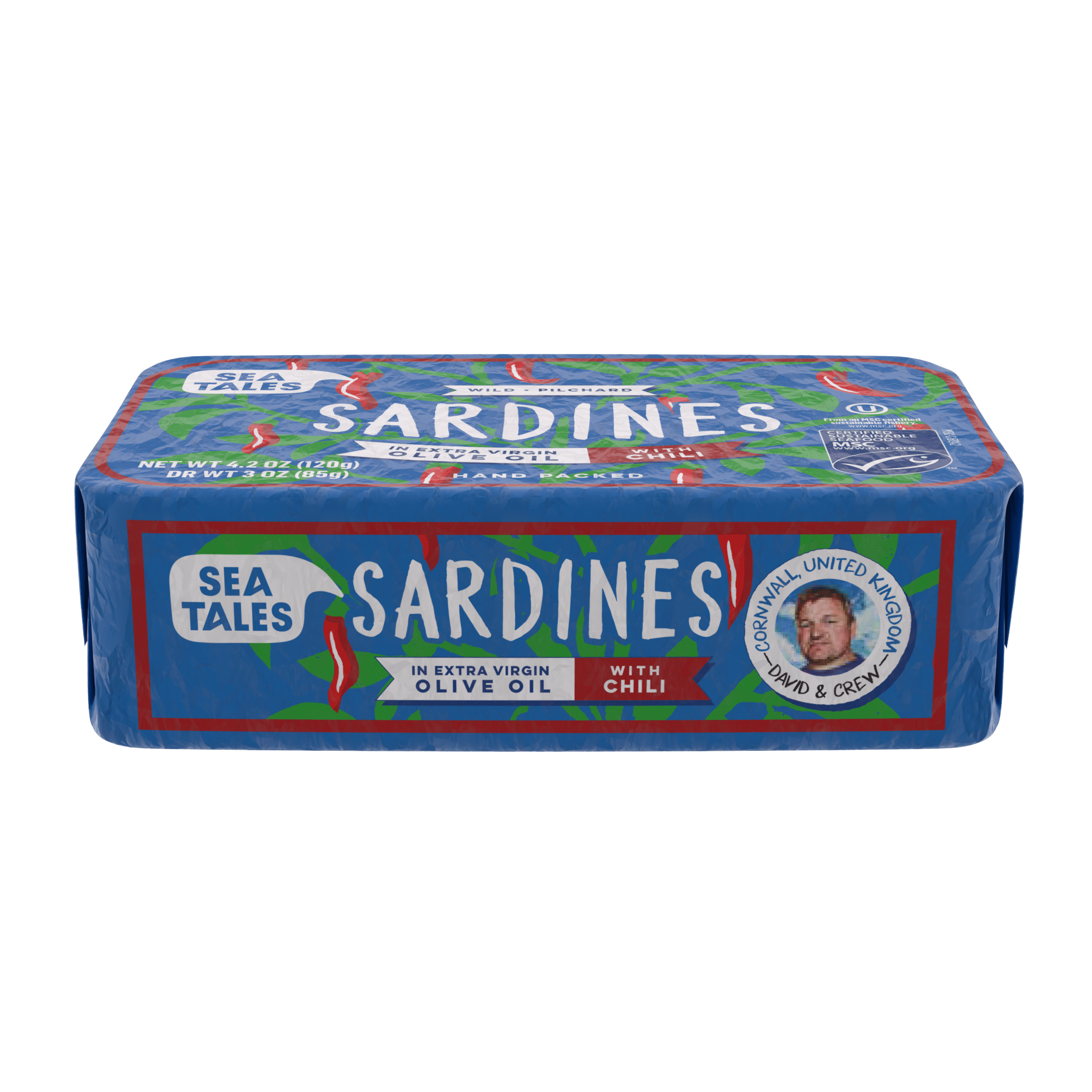 Sea Tales MSC Wild Caught Sardines in Olive Oil with Chili (HW)