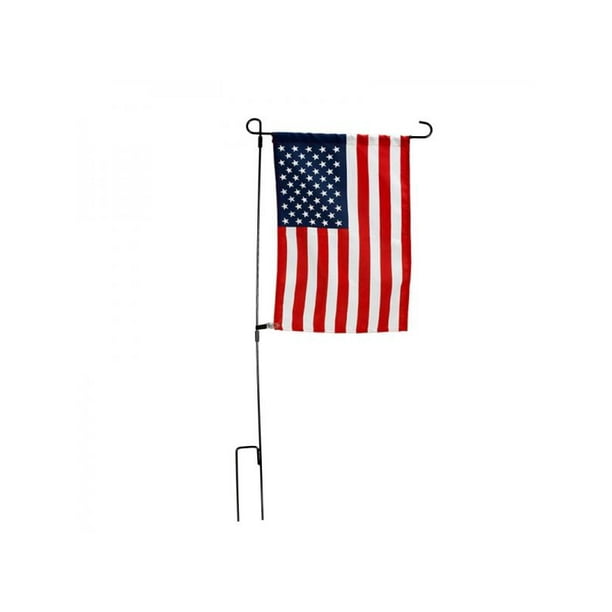 US Garden Flag Holder Stand Iron Yard Outdoor Pole Metal Decor Flag