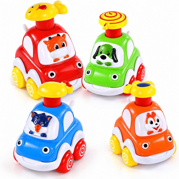Baby Toy Cars Gifts Press and Go Forest Animal Car Educational Toys,Pull Back Cars Toys for Toddlers,12-18 Months Gifts for 1 2 3 Year Old Boy Girl
