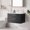 Black, variant on 24" Wall Mounted Bathroom Vanity with Sink, Floating Design with 2 Spacious Drawers and Metal Handles, White