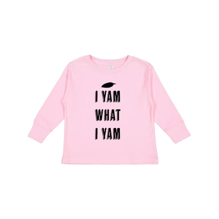 

Inktastic Thanksgiving I Yam What I Yam Funny Gift Toddler Boy or Toddler Girl Long Sleeve T-Shirt
