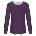 thumbnail image 4 of ZJXFGS Long Sleeve Tshirts Shirts for Women,Longsleeve Women,Cotton Long Sleeve Shirt Women,Long Sleeve Shirts Women,Womens Long Sleeve T Shirts Purple 3XL, 4 of 5