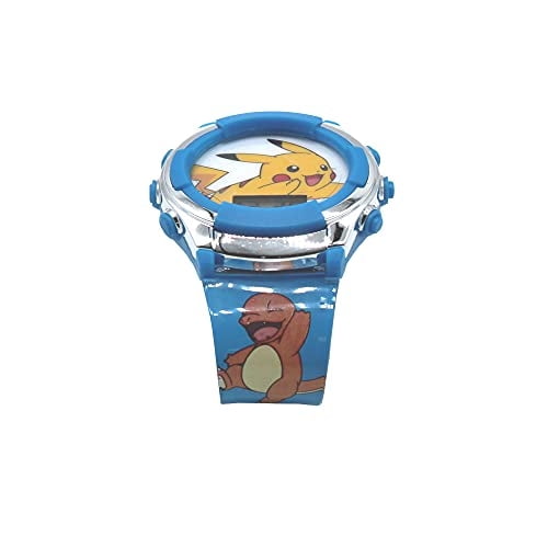 Reloj de Cuarzo Pokemon para niños Accutime con correa de plástico azul 16 POK4237AZ