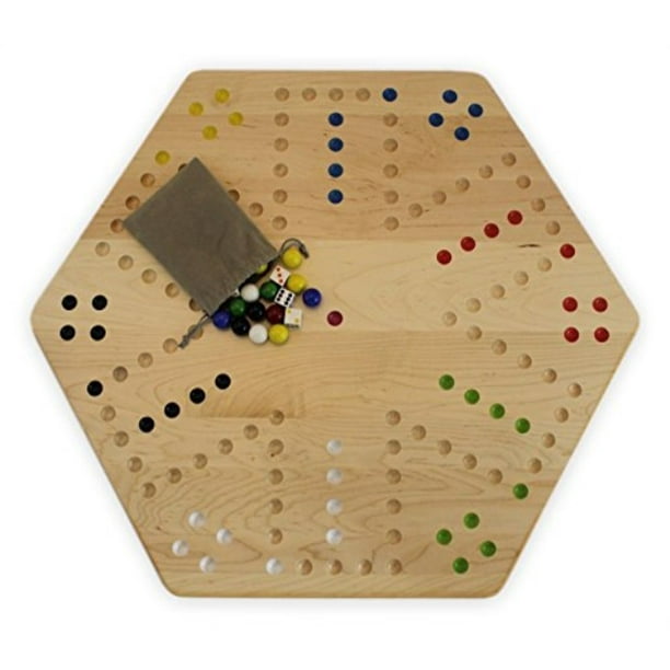Wooden Hand-Painted Aggravation Board Game, Maple-Wood - Walmart.com ...