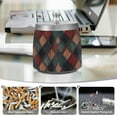 thumbnail image 6 of Yayeee Ashtray with Lid for Cigarette Smokeless Stainless Steel Home Ash Holder, Red Tartan Pattern, 6 of 7