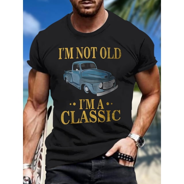 Camiseta con estampado gráfico de coche para hombre, manga corta, cuello redondo, ropa de verano para exteriores, para adultos, hombres, mujeres, adolescentes, jóvenes.