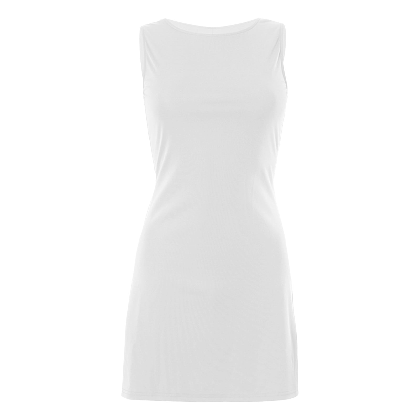 Siilsaa Women's Summer Sleeveless Boat Neck Mini Dress Slim Fit Party Club Bodycon Dresses White,XL - Walmart.com Siilsaa Women's Summer Sleeveless Boat Neck Mini Dress Slim Fit Party Club Bodycon Dresses White,XL - Walmart.com