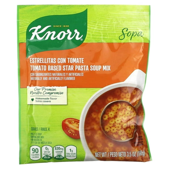 Knorr, Tomato Based Star Pasta Soup Mix, 3.5 oz (100 g) Pack of 2