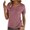 Pink, variant on Stylish Women's V Neck Stretch Tshirt Lightweight Breathable Tee Loose Fit Comfortable Everyday Basic Top For Lounge And Streetwear XL Size White