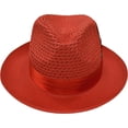 thumbnail image 4 of Men's Solid Lt. Blue Poly Braid Fedora By Bruno Capelo JU-910, 4 of 4