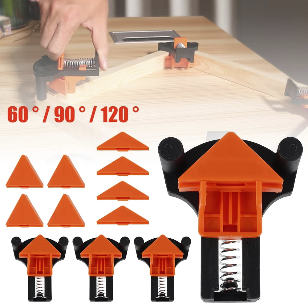 Cabinet and Furniture Repair Connection 90 Degree Woodworking Right Angle Clip 4PCS/Set Adjustable Right Angle Clip Clamps Corner Holder Woodworking Tool for Woodworking