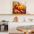 thumbnail image 6 of Orange Pumpkins Fall Wall Art Painting on Canvas, Watercolor Thanksgiving Fruits Canvas Art Home Prints Wall Art Framed Modern Artwork for Living Room Bedroom Wall Decor 8x8in, 6 of 9