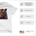 thumbnail image 4 of Tee Hunt Dean Russo Colorful Siberian Tiger T-Shirt Wild Big Cat Men's Tee, Ash Gray, XX-Large, 4 of 5
