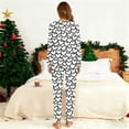thumbnail image 7 of CLOISE Womens Long Sleeve Pajama Sets Valentines Pjs Sets Pockets Tops and Pant Heart Lounge Set 2 Piece Loungewear White, 7 of 7