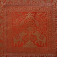 thumbnail image 4 of Stylo Culture Ethnic Decorative Throw Pillow Covers 16 x 16 Jacquard Peacock Orange Traditional 40x40 cm Home Decor Brocade Elephant Zippered Square Cushion Covers | Set Of 5, 4 of 4