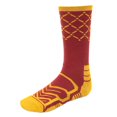 thumbnail image 2 of Brybelly SSOC-003L Basketball Compression Socks, Red & Yellow - Large, 2 of 6