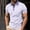 (Casual 165)White, variant on DayScoop Plus Size T-Shirt for Men Solid Color T Shirt Summer Short Sleeve Casual Fashion Buttons Striped Dry Sporty Breathable Turndown Collar Tops