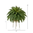 thumbnail image 2 of Nearly Natural 32in. Artificial Boston Fern Plant with Metal Planter with Stand DIY KIT , Green, 2 of 4