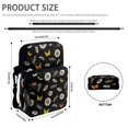thumbnail image 6 of Chririnla Polyester Crossbody Purse Portable Double Layer Crossbody Bags for Running, Black Daisy Butterfly Print Crossbody Wallet, 6 of 7