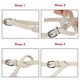 thumbnail image 4 of Cinturón Trenzado Fino uxcell Ajustable Con Cordón de Piel Sintética para Mujeres Blanco Talla única, 4 of 5