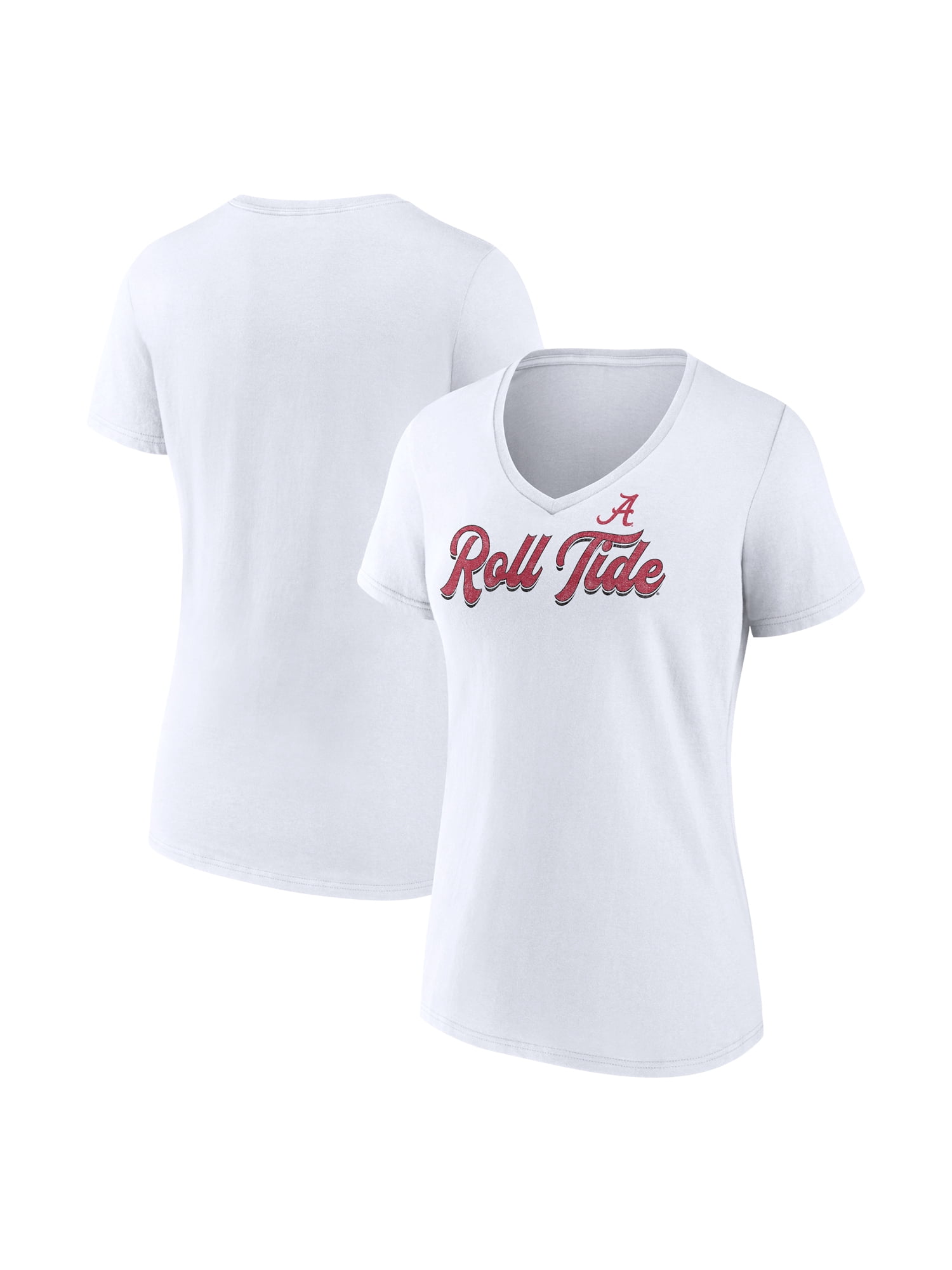 NCAA Alabama Crimson Tide Women's Cotton White Short Sleeve T-Shirt