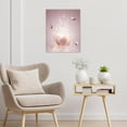 thumbnail image 4 of Zen Flower Canvas Wall Art Water Lily and Pink Butterfly Relaxing Scenery Wall Art for Living Room Bathroom Bedroom Spiritual Yoga Picture Wall Decor Framed Wall Art,12x16 Inches, 4 of 6